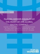 Placing gender equality at the heart of the Global Digital Compact: Taking forward the recommendations of the sixty seventh session of the Commission on the Status of Women