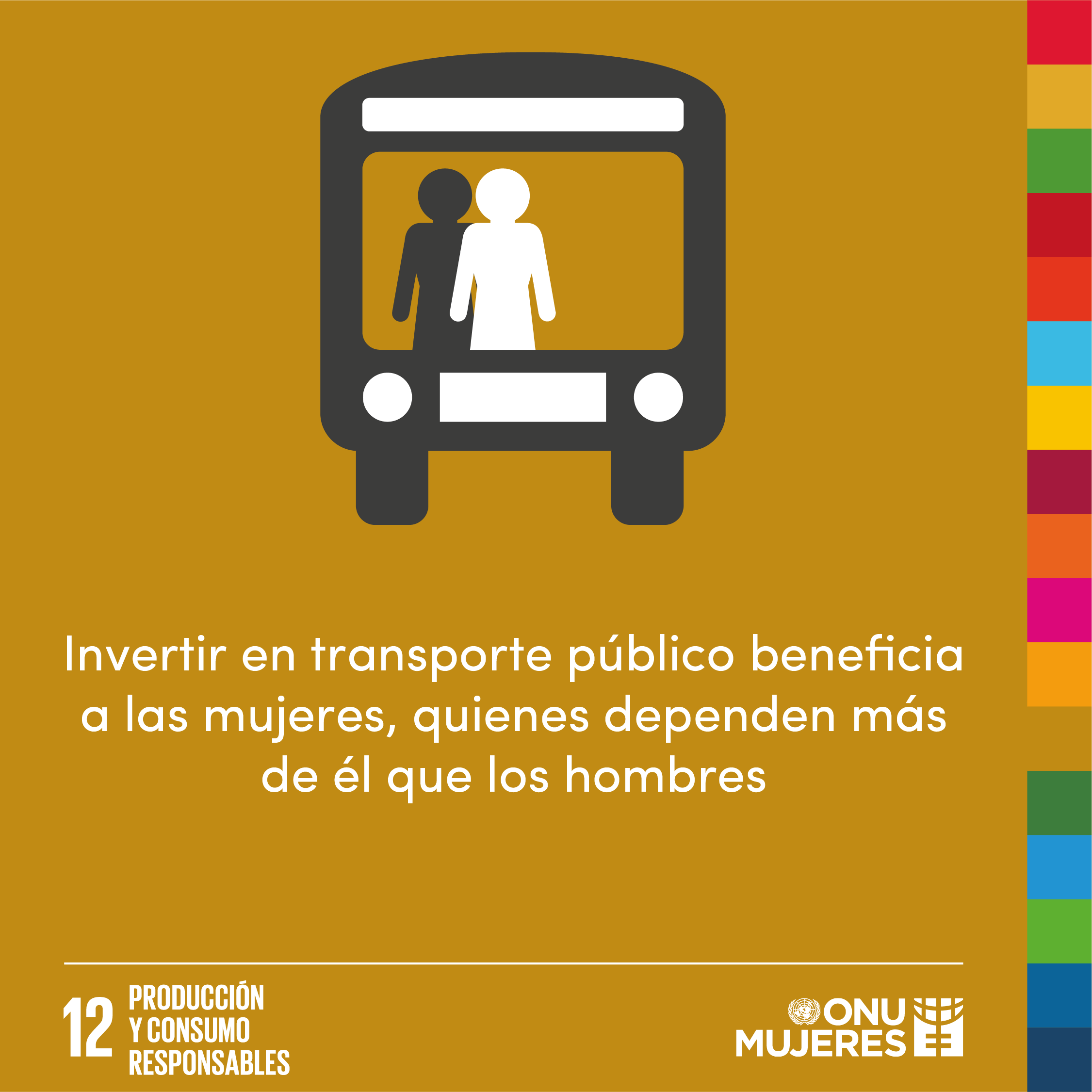 Invertir en transporte público beneficia a las mujeres, quienes dependen más de él que los hombres.