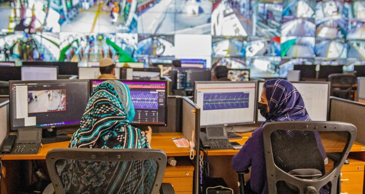 Women working at Zu Peshawar BRT, a “bus rapid transit” system in Peshawar, Pakistan. The organization is an equal opportunity employer. Photo: ADB/Rahim Mizra.