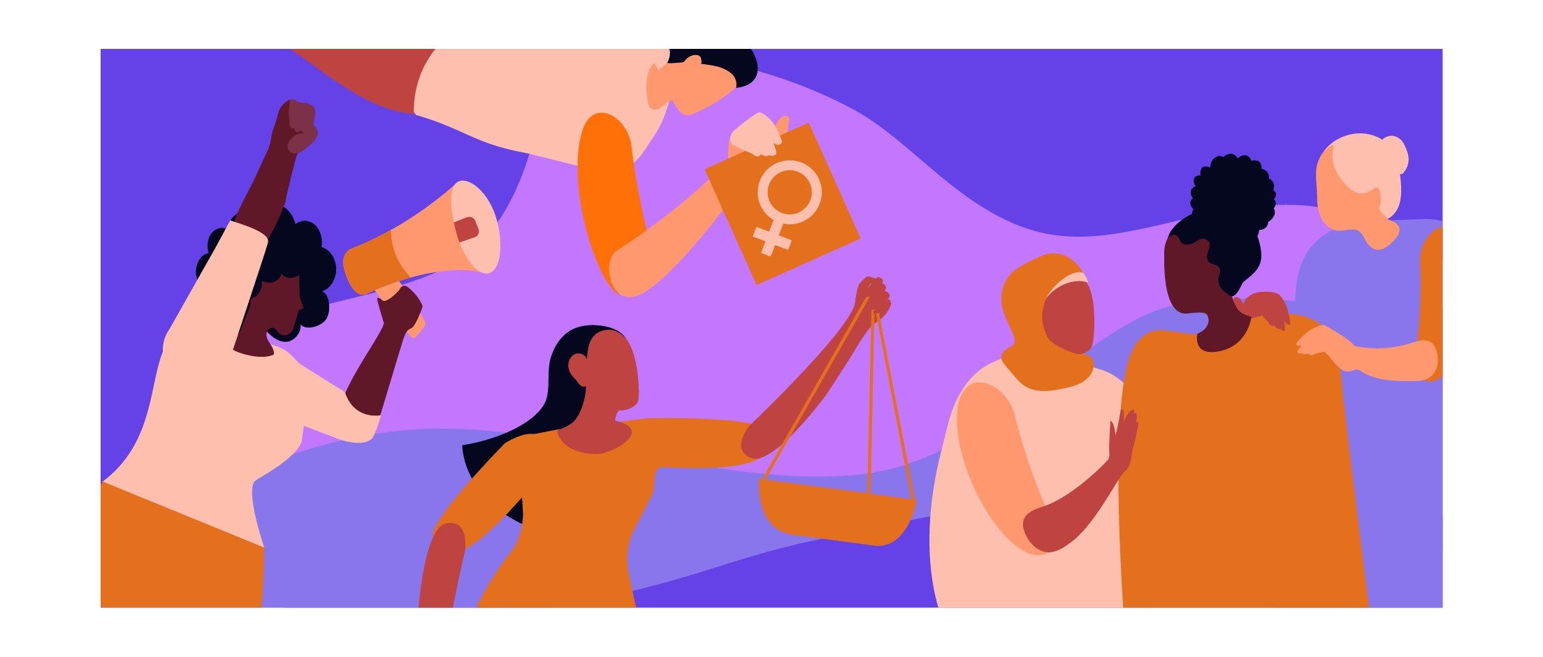 Illustration of diverse women