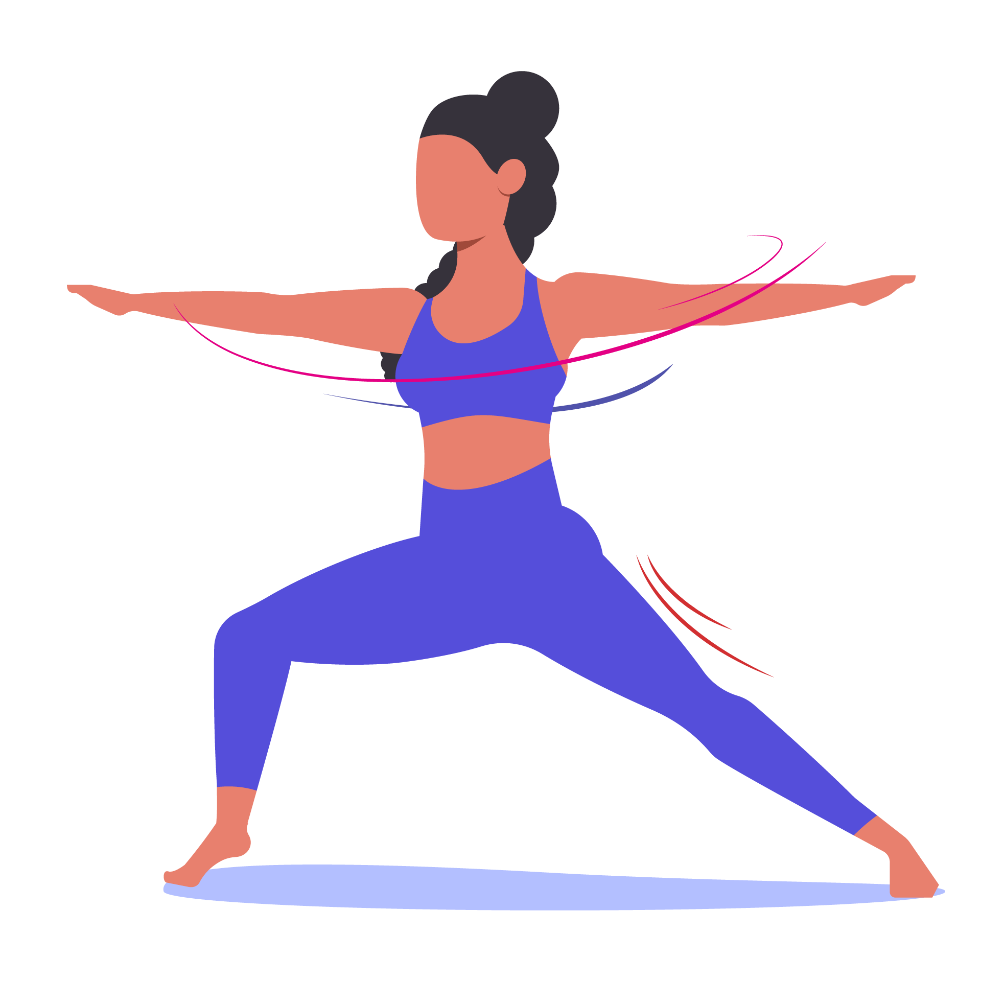 illustration of a female athlete