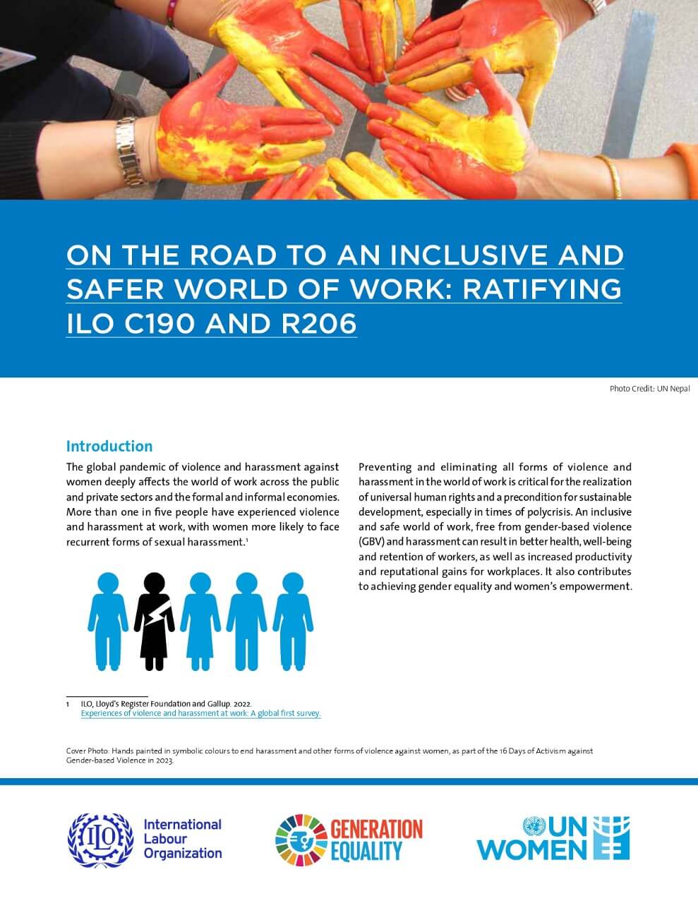 On the road to an inclusive and safer world of work: Ratifying ILO C190 AND R206