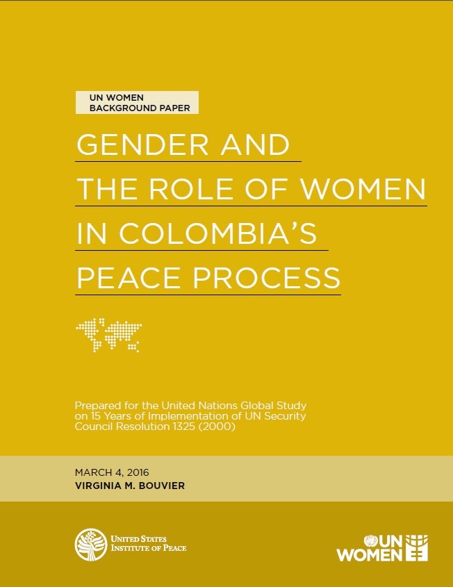 Innovations in the Colombian peace process: a Gender Subcomission