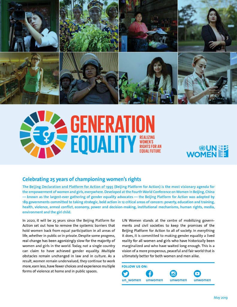 Generation Equality: Realizing women's rights for an equal future | UN  Women – Headquarters