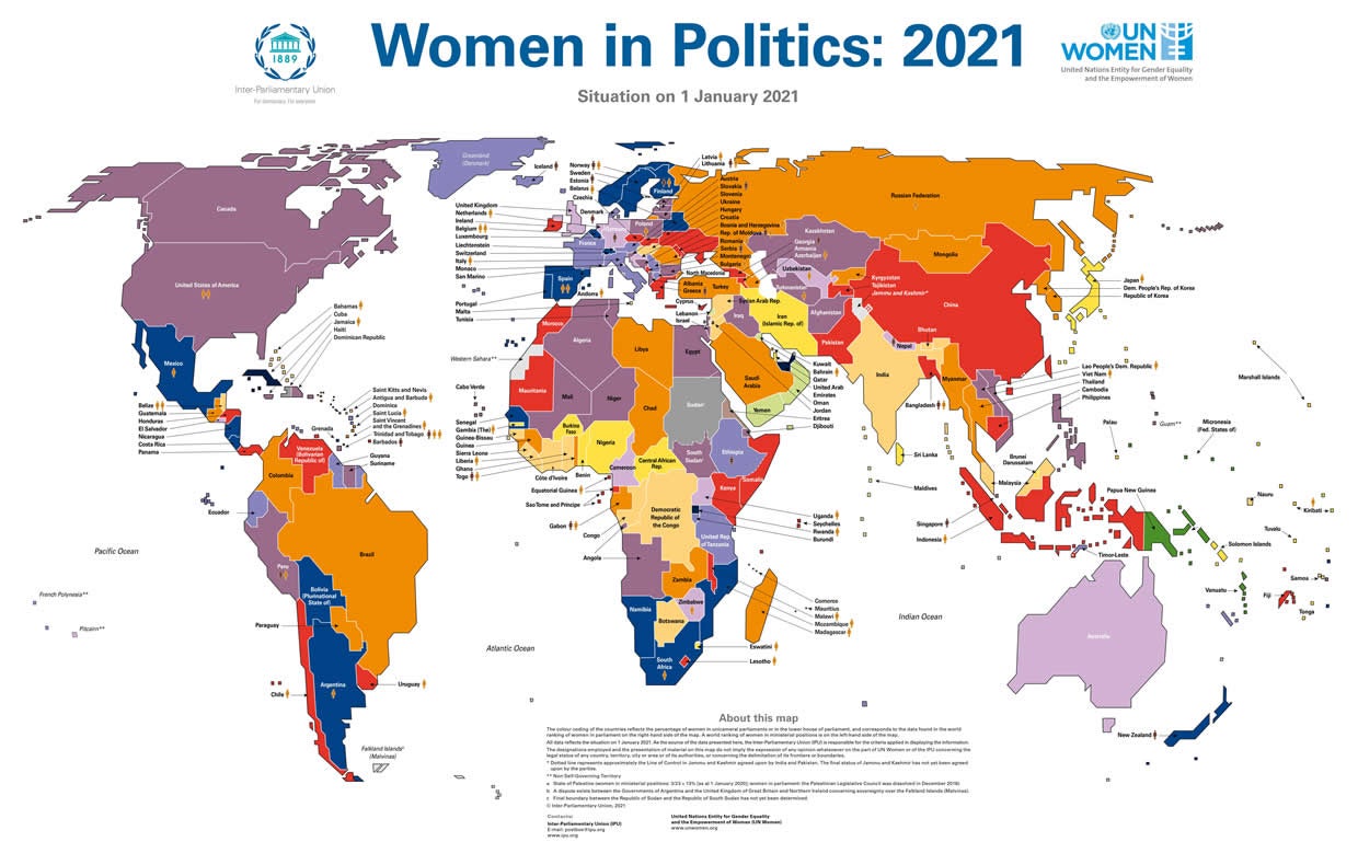 Women in politics: 2021 | Digital library: Publications | UN – Headquarters