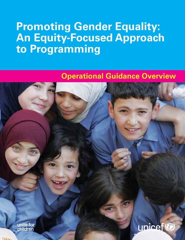 Promoting gender equality: An equity-focused approach to programming:  Operational guidance overview | UN Women – Headquarters