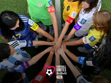 Football Unites the World – Footballers wearing the Women’s World Cup 2023 captain’s armbands.