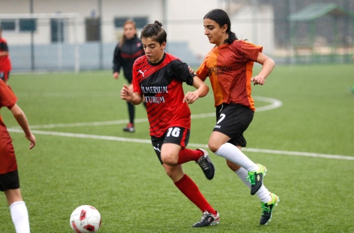 Girls' football teams in Gaziantep, Turkey played for solidarity against gender-based violence.