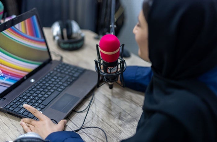 A female-run radio station is bringing education and awareness of rights to women and girls in Afghanistan. 