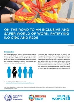 On the road to an inclusive and safer world of work: Ratifying ILO C190 AND R206