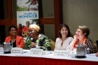 On the occasion of the High-Level Political Forum (HLPF) on July 15, 2024, UN Women convened feminists, experts, UN officials and other key development actors to present and discuss the Gender Equality Accelerators (GEAs) for the SDGs. Photographed here are the panellists for the event.