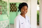 Fathime Tibu poses for a photo. Photo: UN Women/Ryan Brown